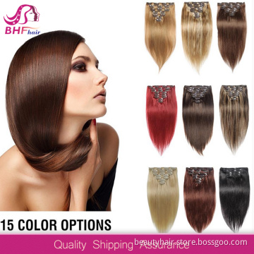 Hot Sale In Europe 100 Remy Best Real Cheap Human Clip In Hair Extensions